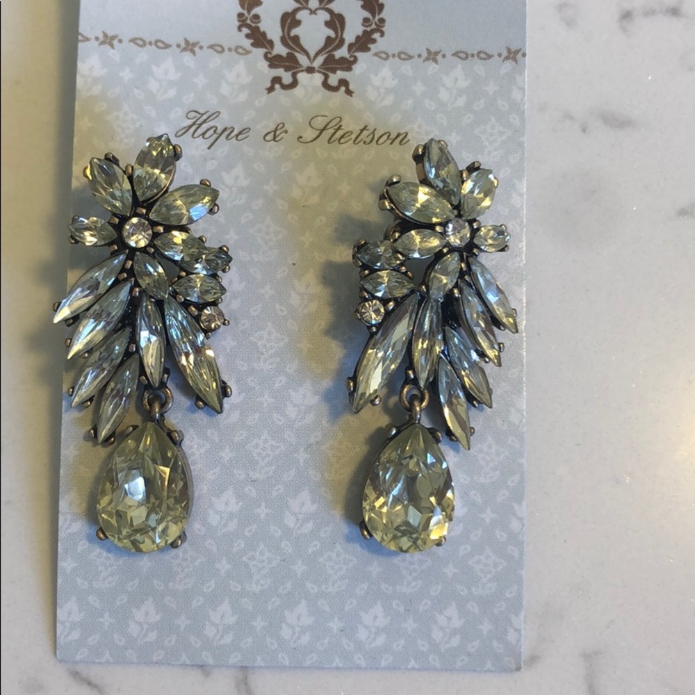 Crystal earrings.